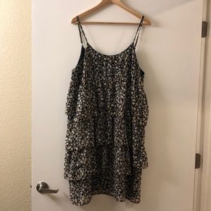 Layered Ruffle Floral Dress